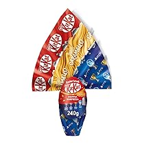KITKAT Uovo di Pasqua 2026 Cioccolato al Latte al Caramello con Wafer, Sorpresa e 1 KitKat Bunny 240g