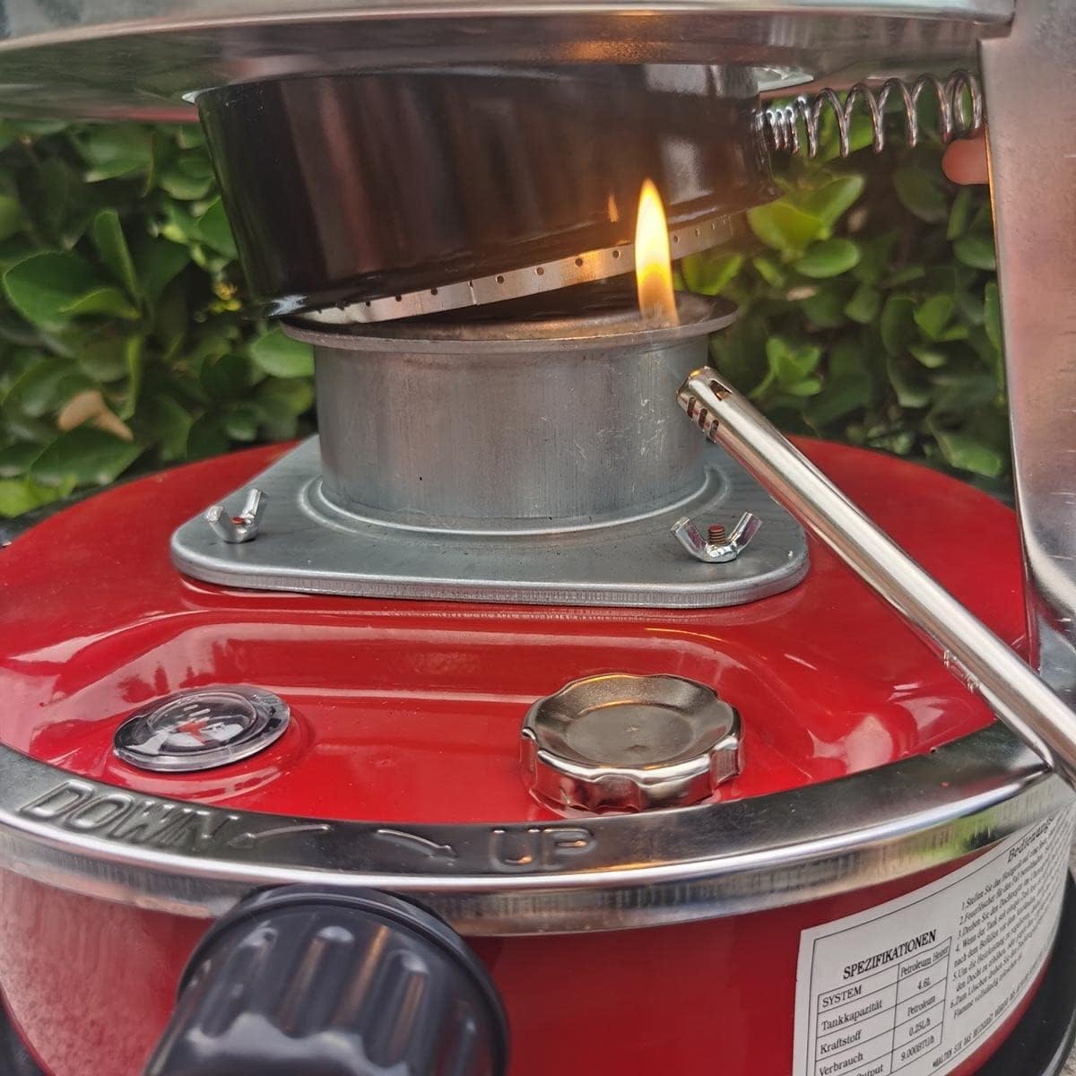Kerosene Stove Heater, Portable Emergency Stove Heater for Indoor Outdoor Kerosene Stove with 6 Wicks/White (Red (4.6l 6 Wic))