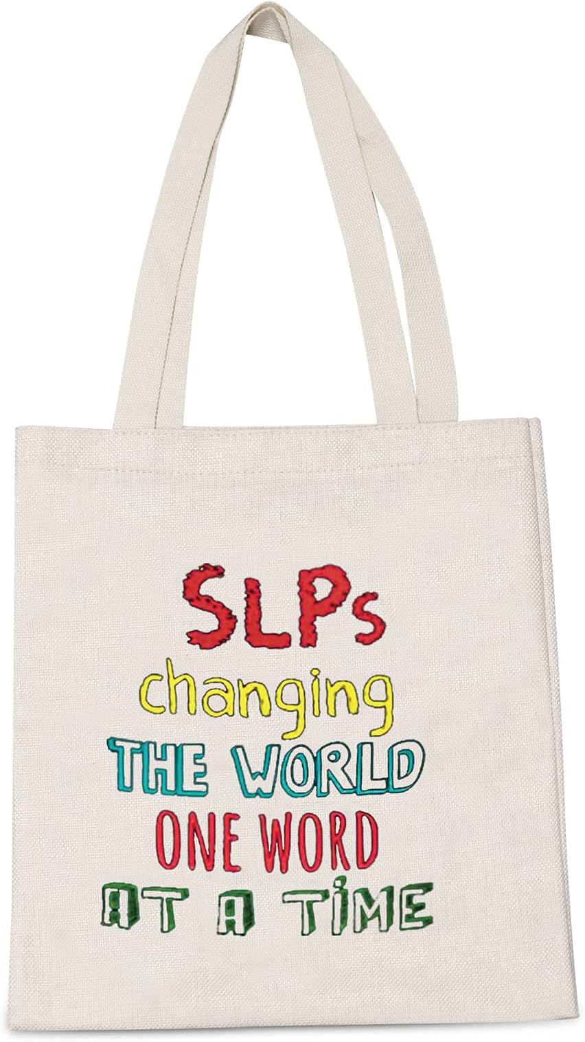 LEVLOSpeech Language Pathologist Gift Changing The World One Word At A Time Medical Charm Shopping Bags
