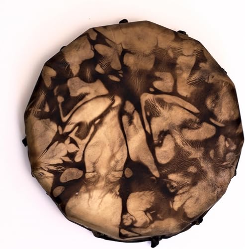 Miniatura 2 de Tambor de marco estilo nativo americano 13"