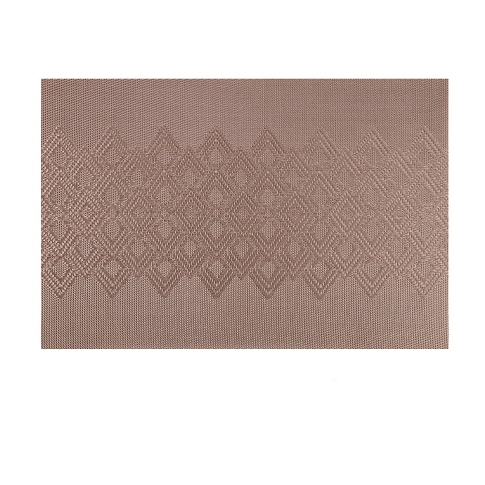 Sets de table marron jacquard 45x30 cm motif losanges pour cuisine moderne