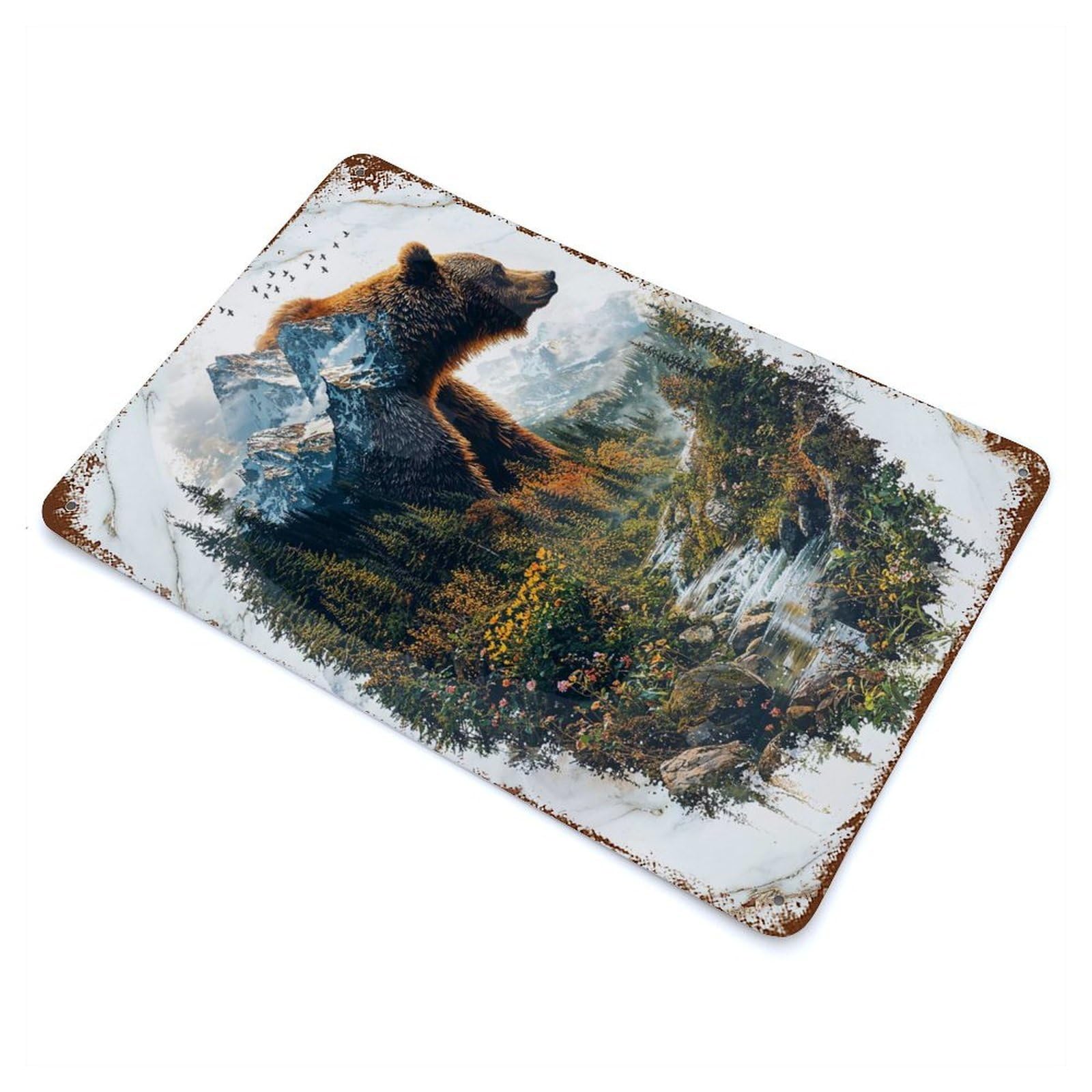 The Solitary Wanderer Vintage Rust Metal Sign 11.8"x7.9", Classic Wall Plaque for Basement, Hobby Room And Garage Decor