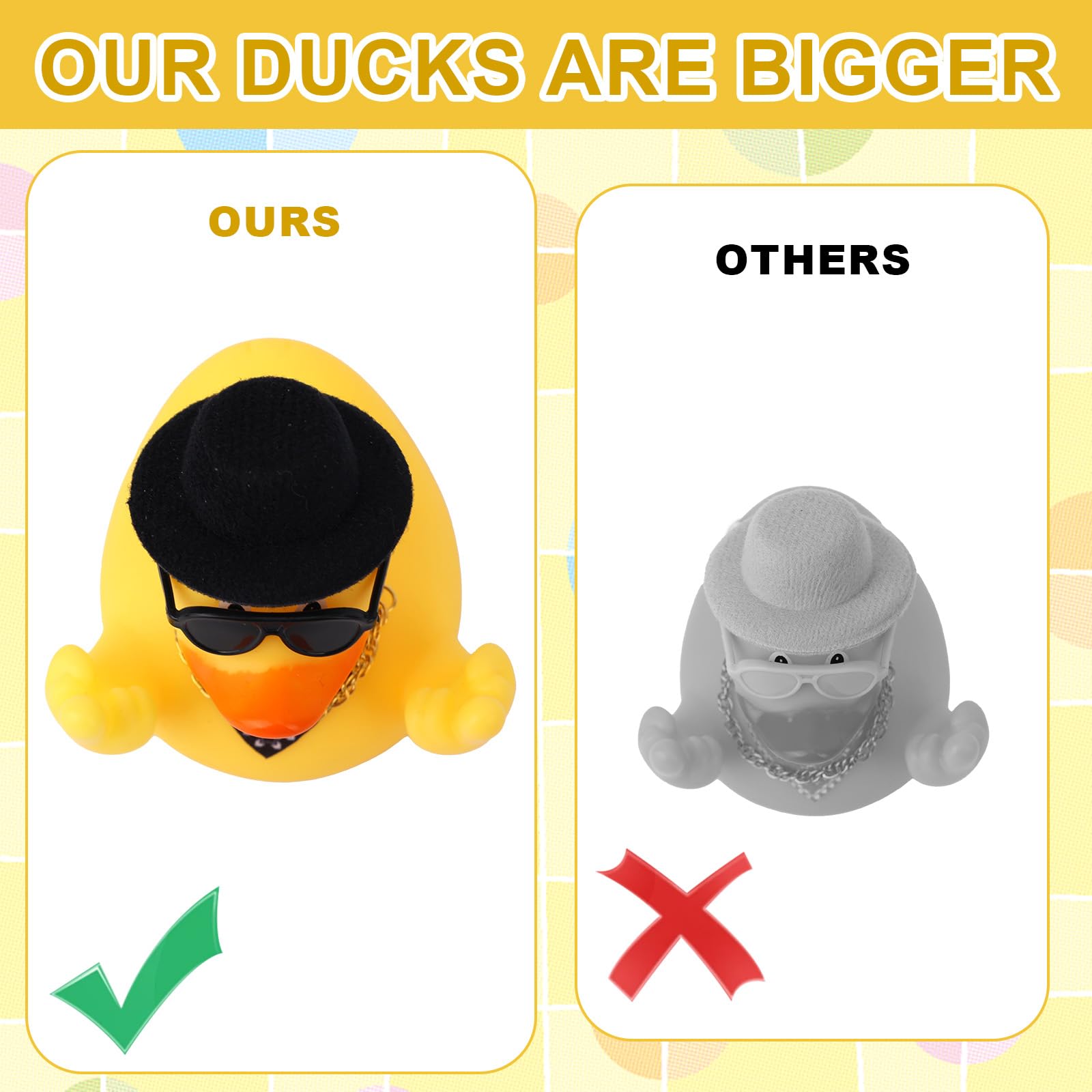 Fukaisu Middle Finger Car Ducks, Rubber Ducks Dashboard Decorations Funny Ducky Ornament for Car Dashboard Home Office Table (Black) - Image 4