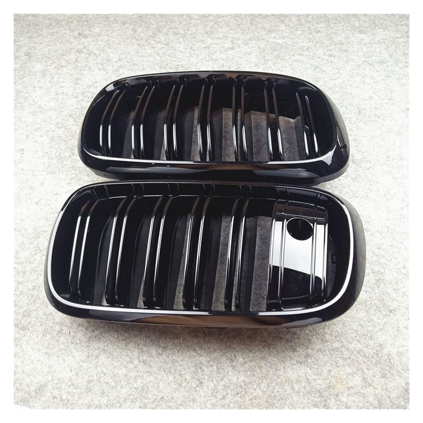 Bumdenuu Couverture De Phare Avant Sourcils De Phares ABS Noir Brillant Pour BMW X5 X6 F15 F16 2014-2018