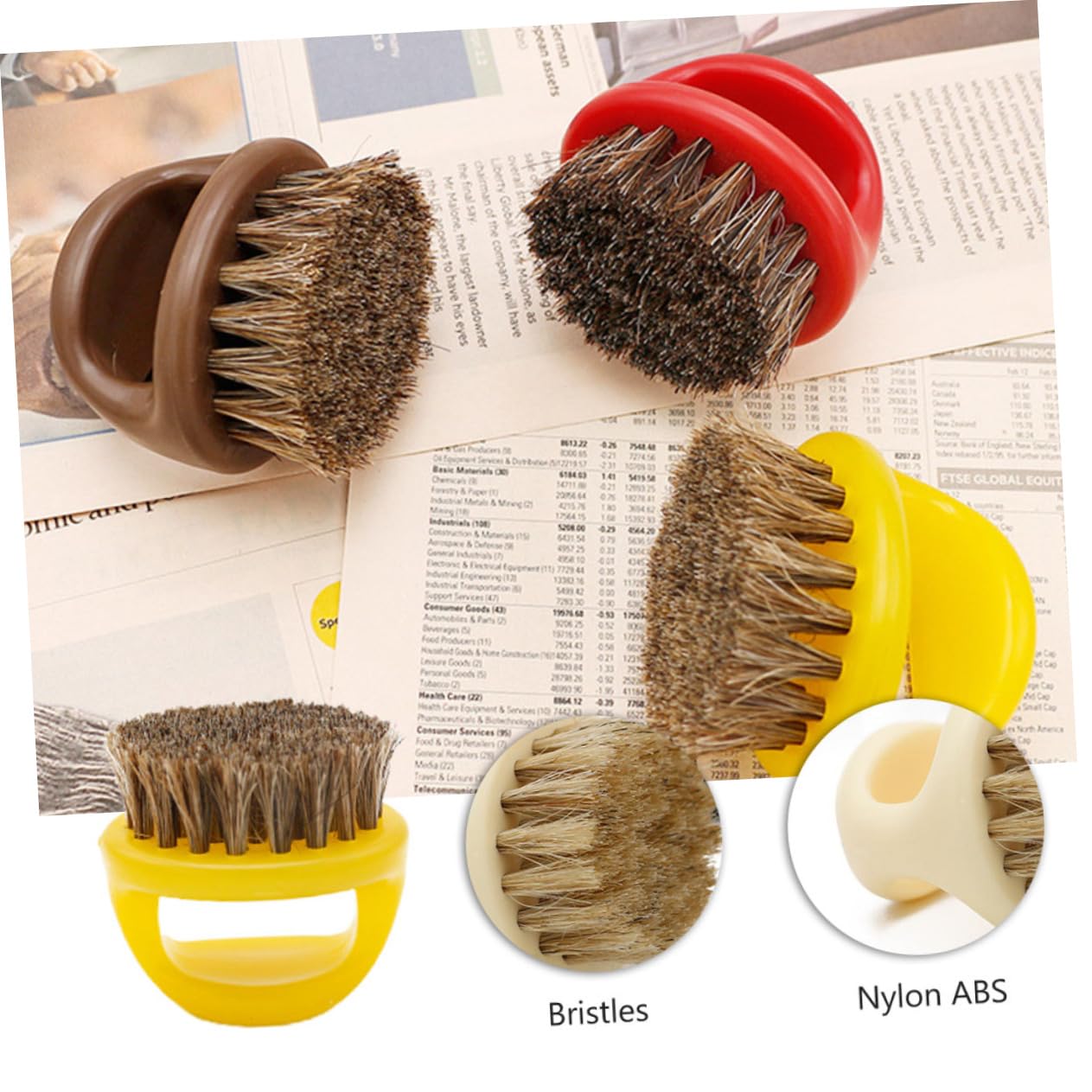 FRCOLOR 8 Pz Pennello per barba criniera spazzola per le fusa spazzole per pulire la barba hair brush spazzola multifunzione abito per lo styling della barba spezzati uomo