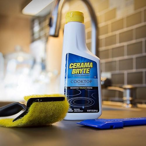 Miniatura 9 de Cerama Bryte - Kit de limpieza para cocinas – Incluye botella de limpiador Cerama Bryte, 2 almohadillas de limpieza, 1 herramienta de agarre POW-R y