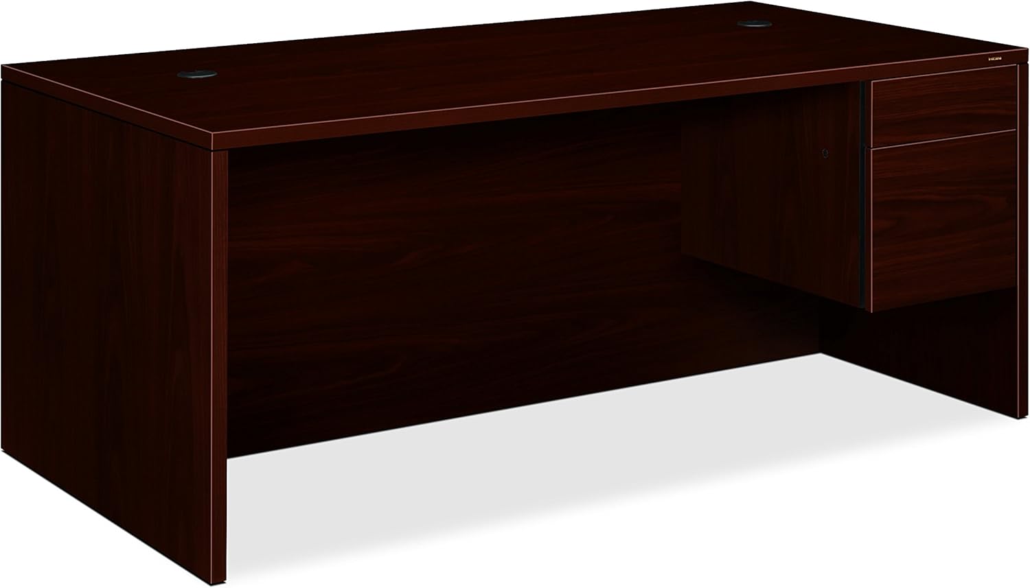 HON 10585RNN 10500 Series 72 by 36 by 29-1/2-Inch Right Pedestal Desk, Mahogany