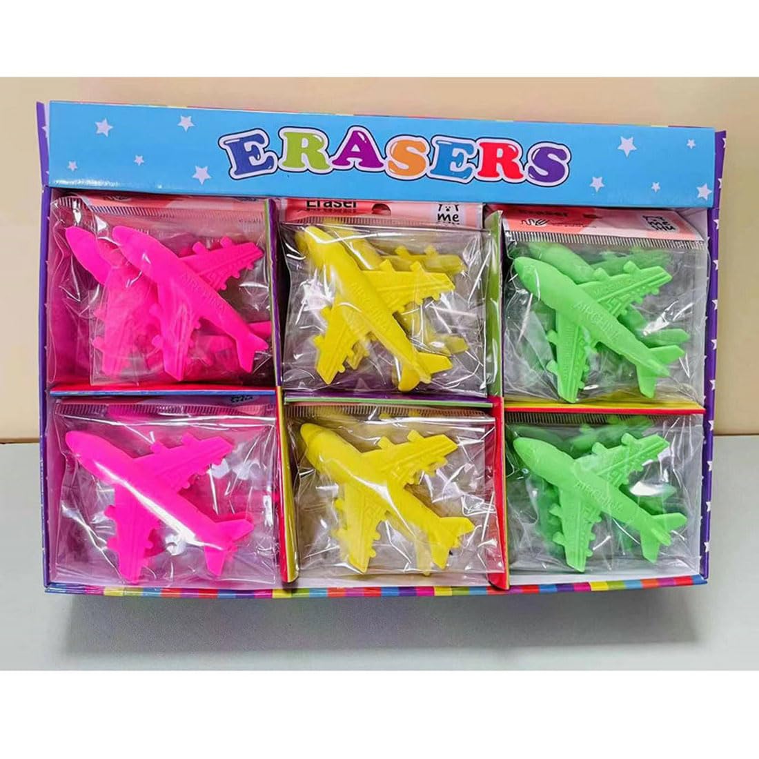 Lot De 18 Gommes En Forme D'hélicoptère/avion - Taille ~5.2 X 3.5 Cm, En TPR - Gommes Mignonnes Pour école, Fournitures Scolaires Enfants