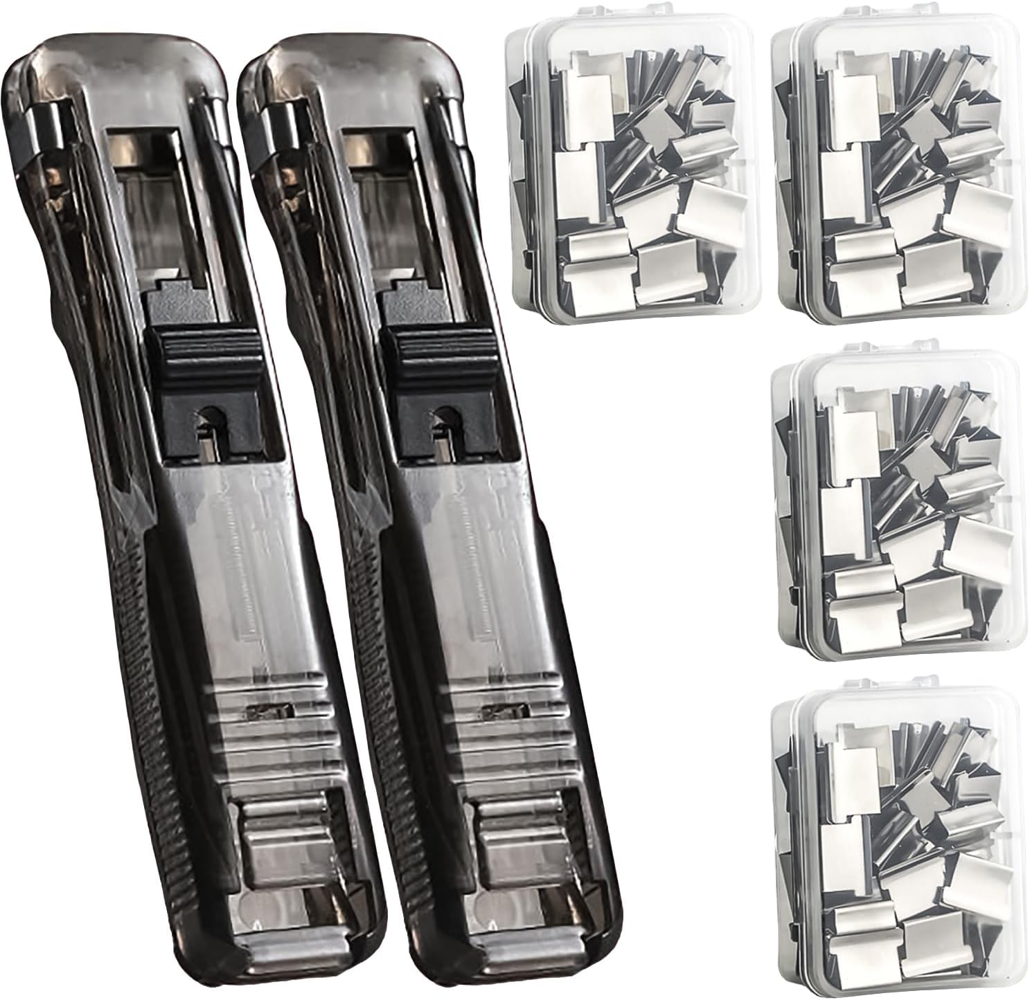 Dispenser Graffette Magnetico Wedo - Nero - Con Graffette Incluse - Per Scrivania - Foto 8