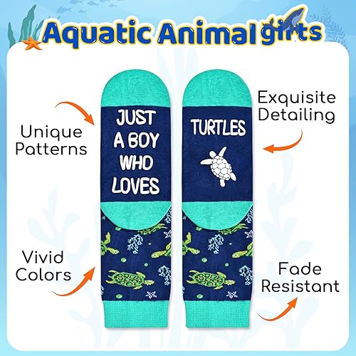 Miniatura 2 de HAPPYPOP Regalos de tortuga para adolescentes y niños, regalos para amantes de los animales del océano para adultos, calcetines de tortuga para