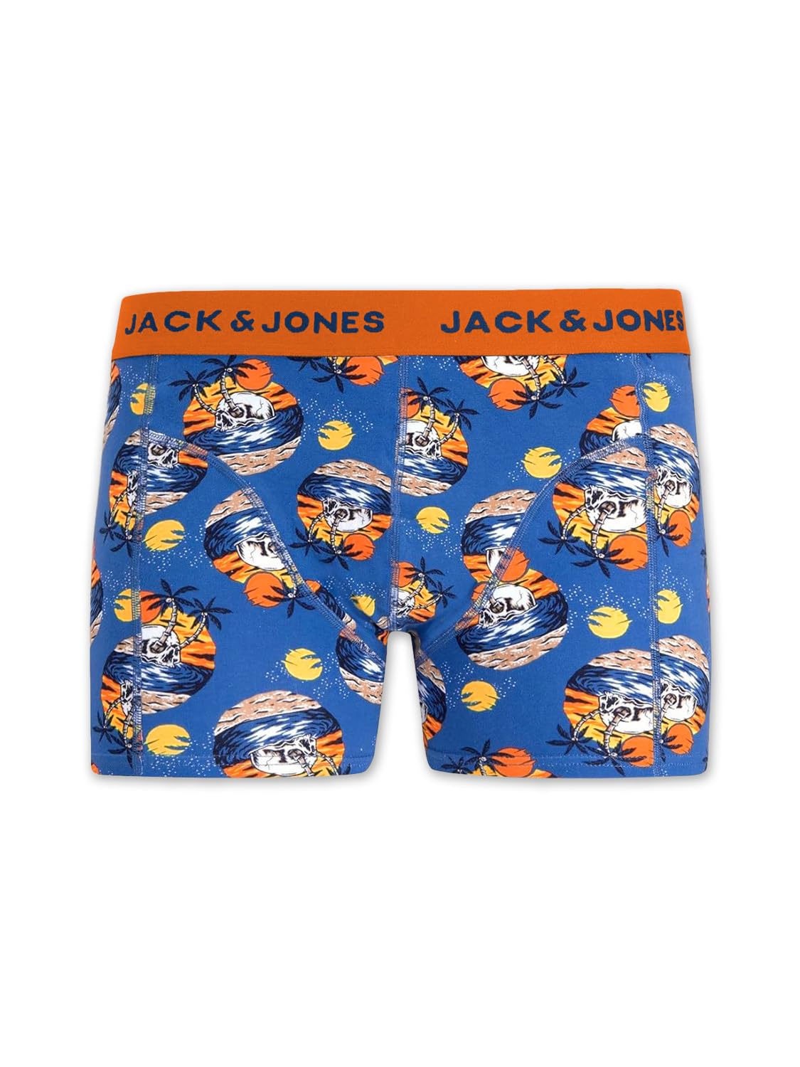 JACK & JONES 12204864 - Confezione di 5 mutande boxer da uomo, colore bianco, nero, blu e grigio, L