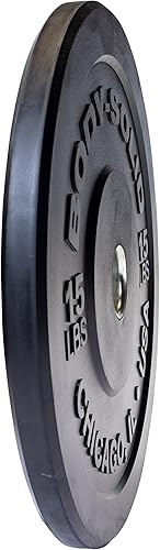 Miniatura 5 de Body-Solid Juego de discos de parachoques extremo comercial de 260 libras, color negro, juego de 260 libras