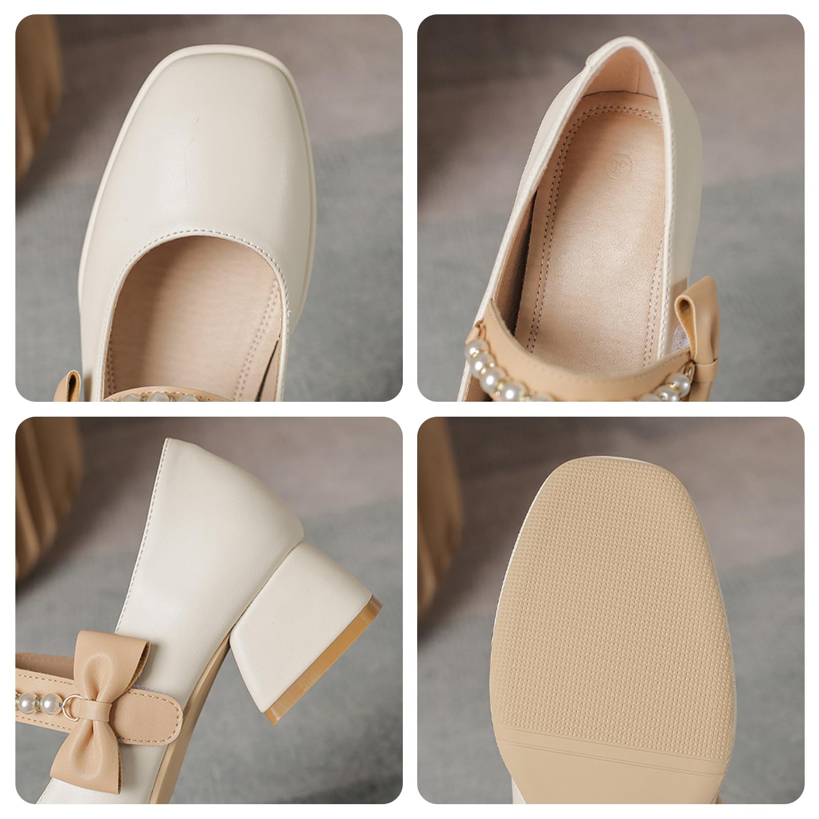 Scarpe Mary Jane Donna Tacco Basso Calzature Quotidiane | Outfit Ufficio, Facile da Abbinare, Routine Quotidiana, Lunga Durata, Sensazione Leggera