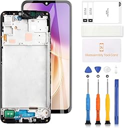 LADYSON Schermo LCD TFT per Samsung Galayx A16 4G A165 SM-A165F A165M Display LCD Touch Screen Digitizer Full Glass Assemblaggio Riparazione con Strumenti (Nero con Telaio, Non A16 5G A166)