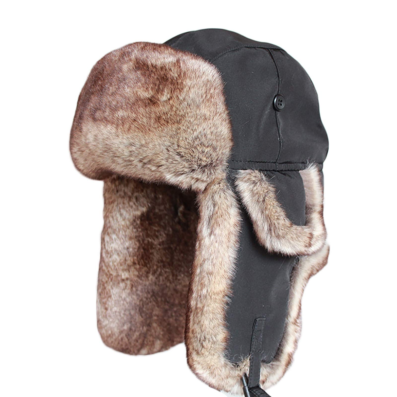nster Caux d'hiver, cau de bombardier Trapper Trapper cau Faux fourrure Aviator cau de bombardier Gardez la cau pilote hivernal chaud pour le ski