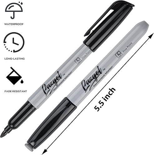 Miniatura 4 de Marcadores permanentes a granel, paquete de 240 marcadores permanentes negros de punta fina, marcadores impermeables, bolígrafos a prueba de manchas