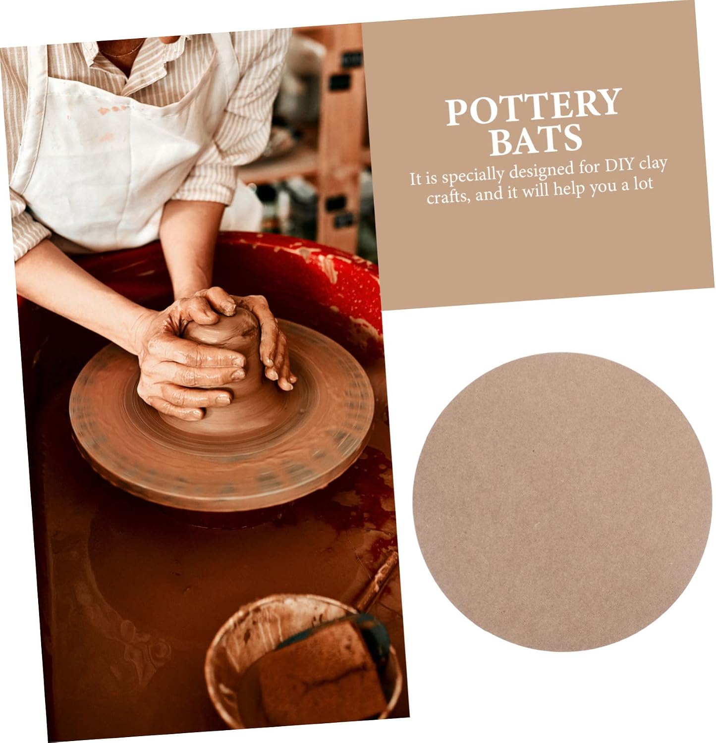 Gogogmee Pottery Clay Craft Drying Base Plate Ceramic Craft Sculpting Accessory Pottery Bat Density Board
