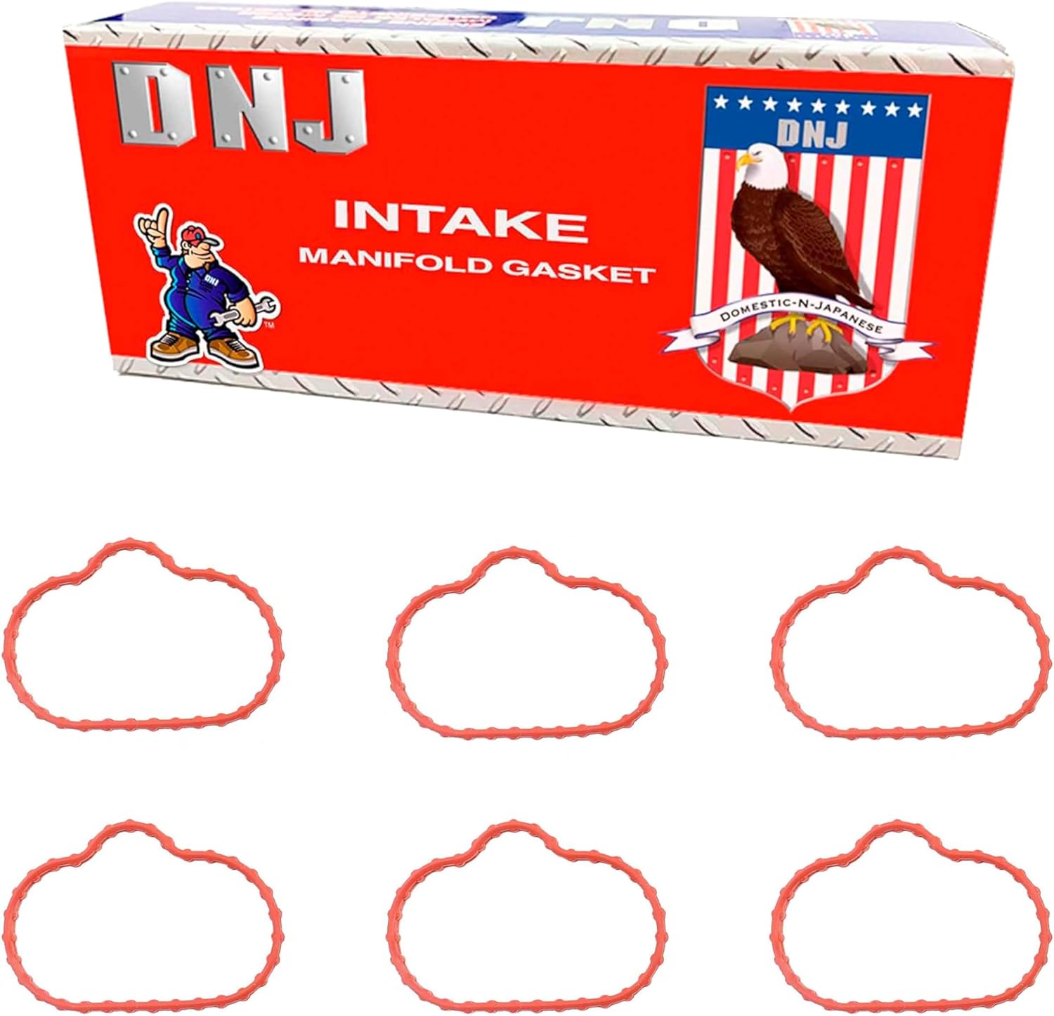 DNJ IG4110 Intake Manifold Gasket Set for 2001-2008 Jaguar Lincoln LS S-Type X-Type 2.5L-3.0L V6 24V DOHC 152cid