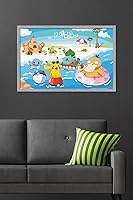 Vista 34 de Trends International Pokémon - Summer Wall Poster, 34L x 22.4W, Gold Framed Version