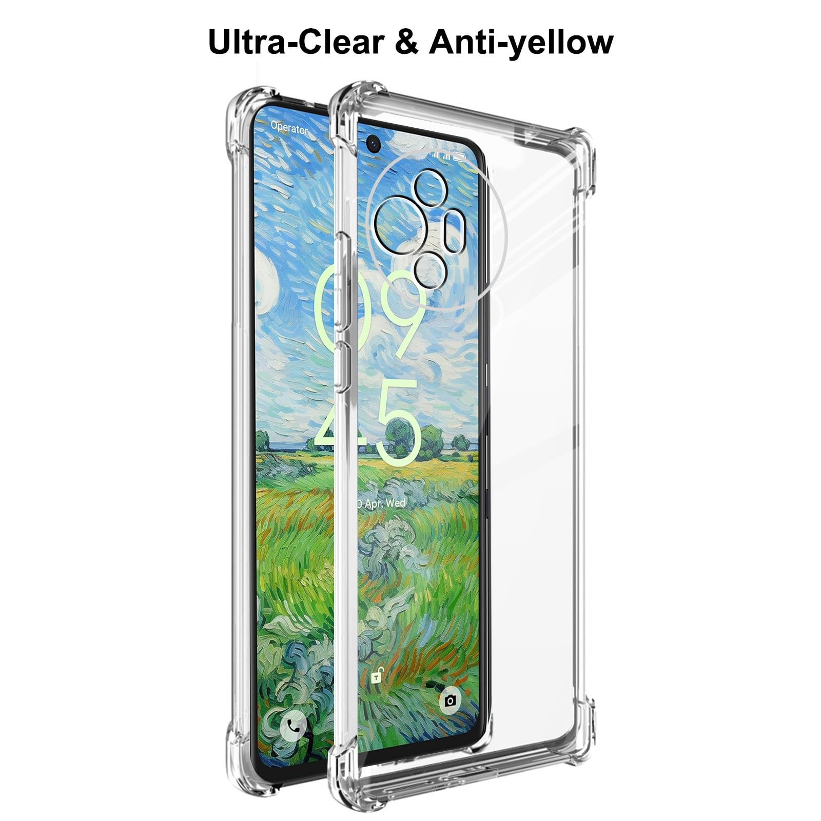 Custodia Pixfab Per TCL 505 + Vetro Temperato - Cover Trasparente Antiurto Silicone