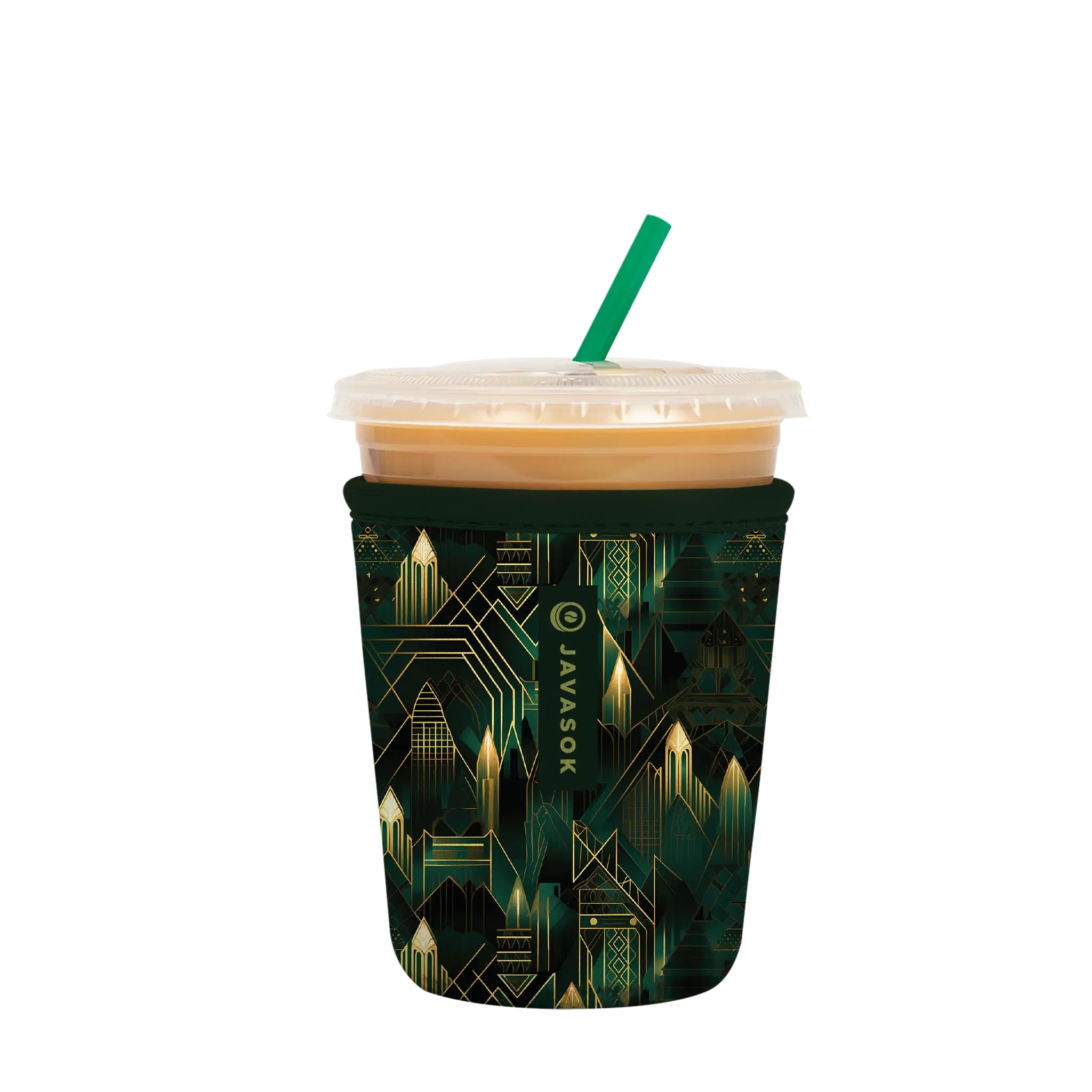 Sok It JavaSok Iced Coffee &amp; Cold Soda Insulated Neoprene Cup Sleeve (City Limits, Small: 16-20oz)