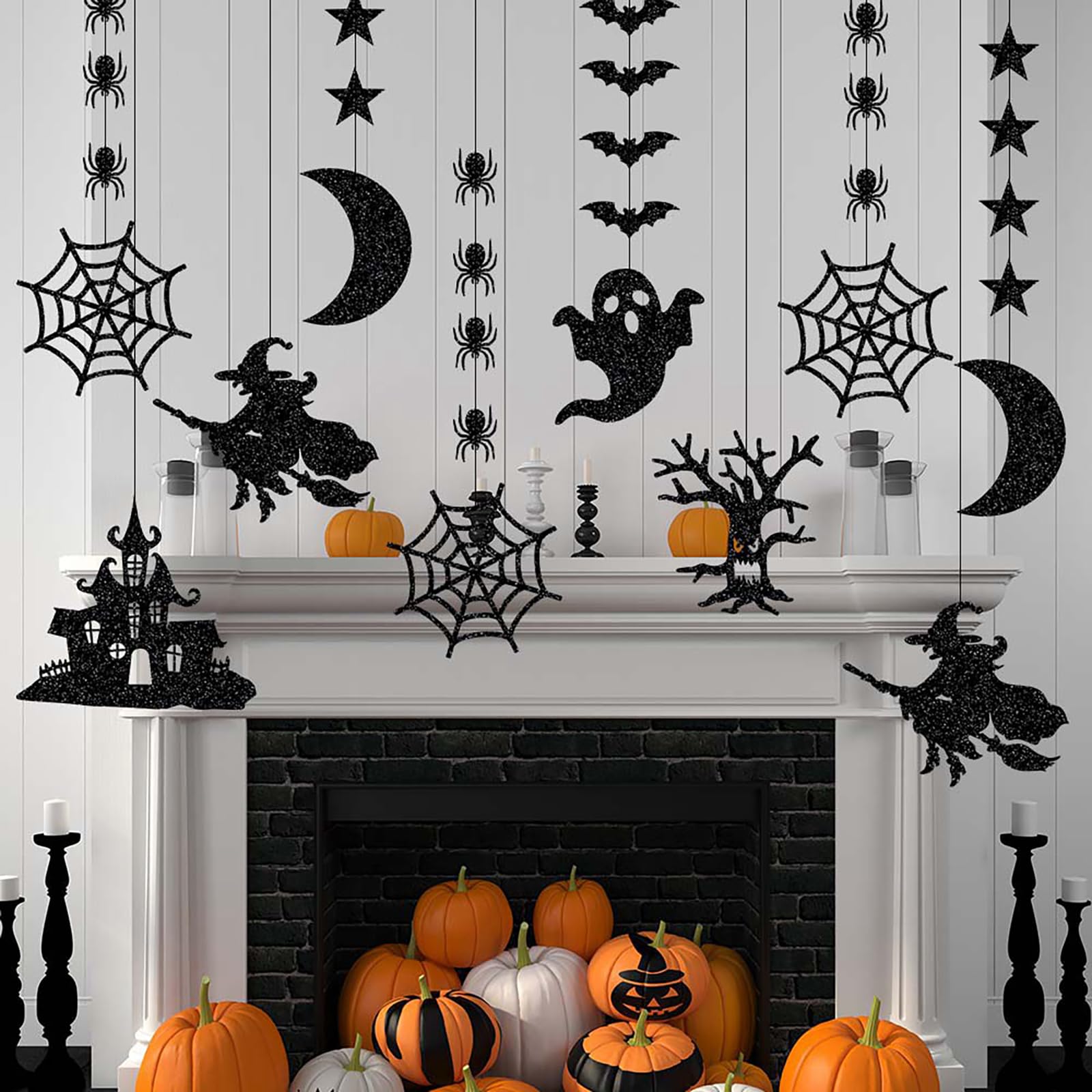 Amazon.com: Halloween Black Creepy Vintage Party Decorations