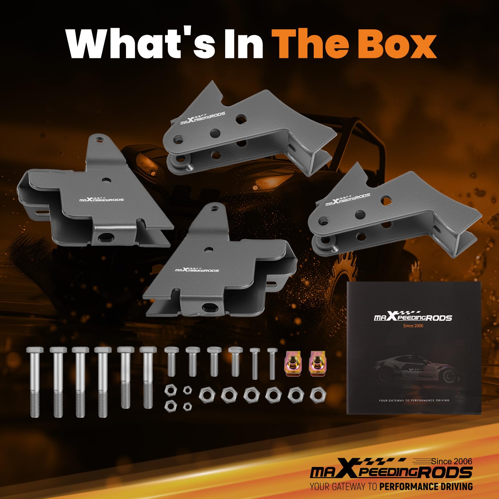 maXpeedingrods Lot de 4 kits de rehausse de 2,5" pour Can-Am Commander/Commander Max à partir de 2012