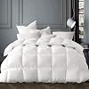 Globon Goose Down Comforter King Size,800 Fill Power All Seasons Luxury Duvet Insert, Ultra Soft 420 Thread Count Noiseless Shell, Medium Weight with 8 Corner Tabs, White