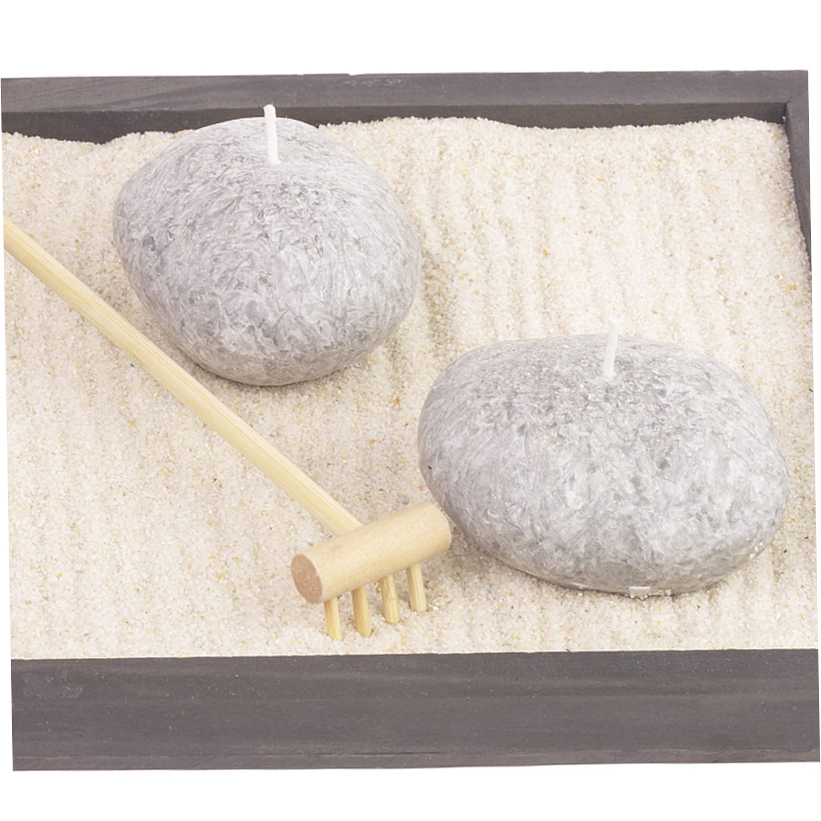 VICASKY Bamboo Mini Garden Rake 8pcs Zen Garden Rake Set Sand Rake Zen Accessory Kit for Desktop and Desktop Decor