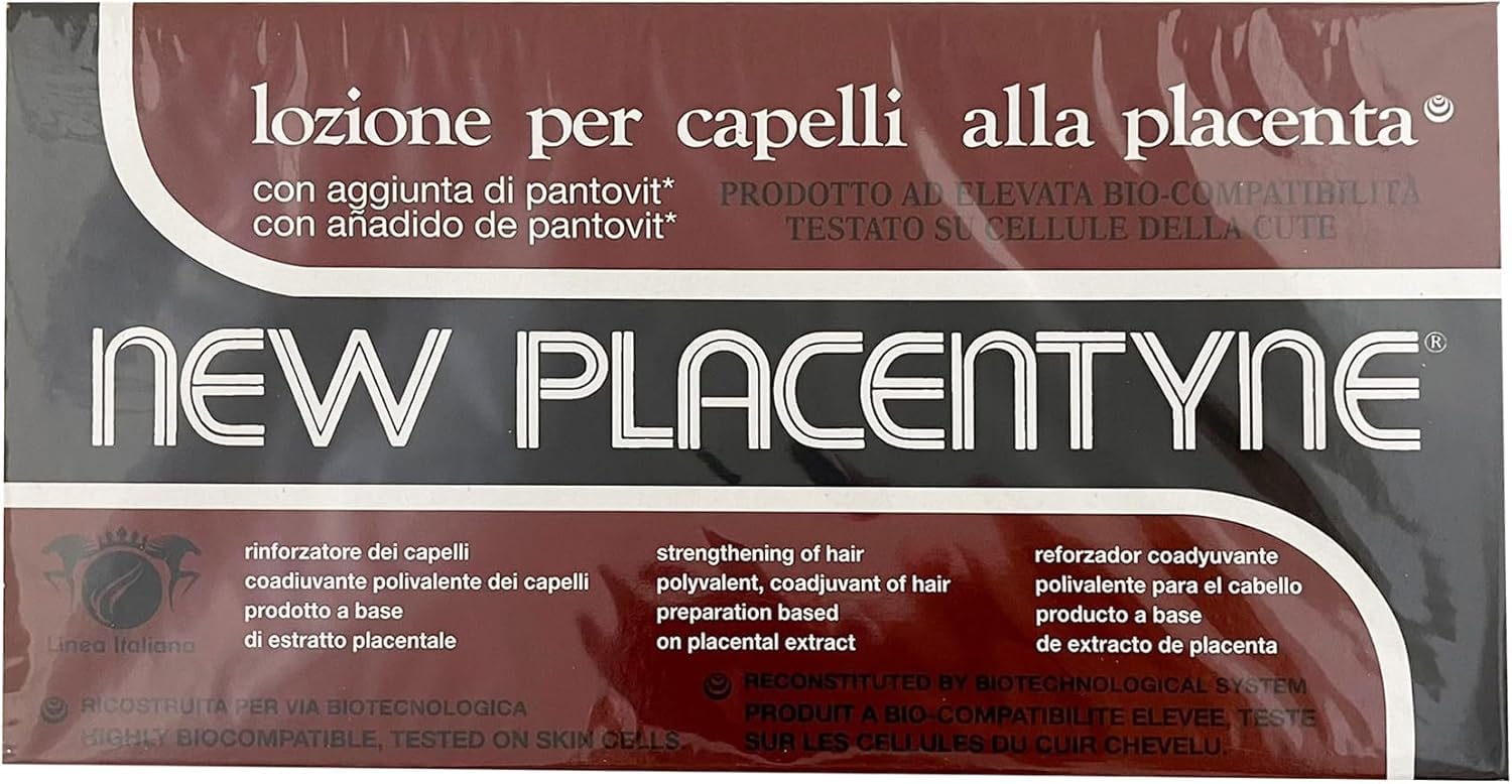 AlmaprofShop FIALE NEW PLACENTYNE CAPELLI ANTICADUTA ALLA PLACENTA 24 FIALE RISTRUTTURANTE | 24 FIALE DA 10 ML (2 confezioni da 12) PROMO