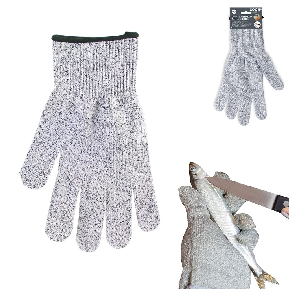 COOK CONCEPT Easy Make kd3199 Guanto Anti-Taglio Cotone + Metallo Grigio 14 x 0, 50 x 24 cm