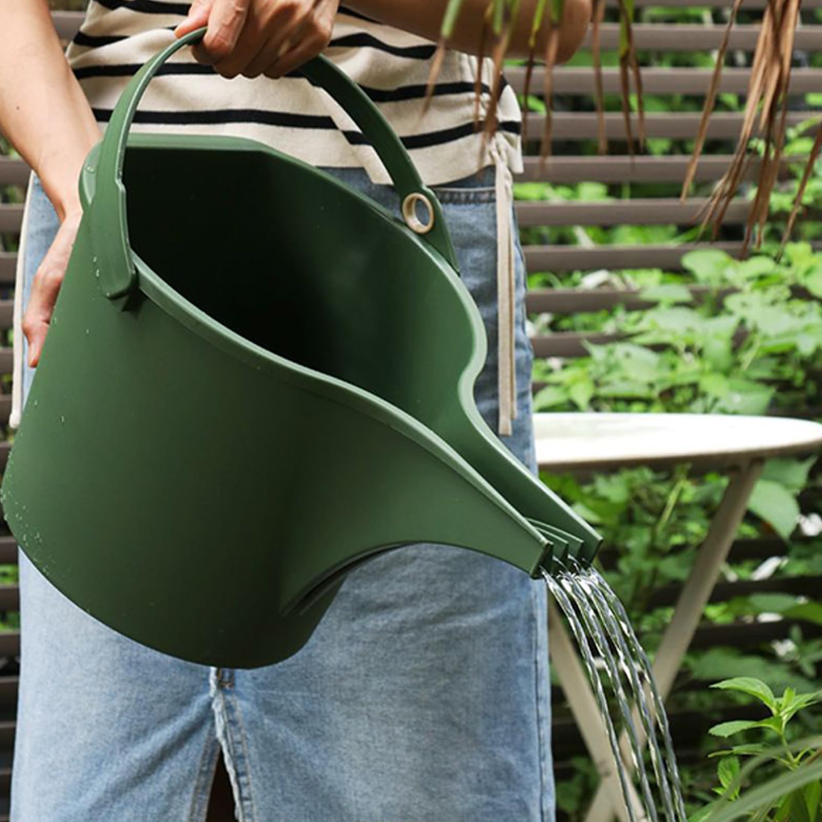 Konewka 8 l, ergonomiczna, do ogrodu, z długą wylewką i skalą, do domu, trawnika, patio, kształtowania krajobrazu, kwiatów, jagód