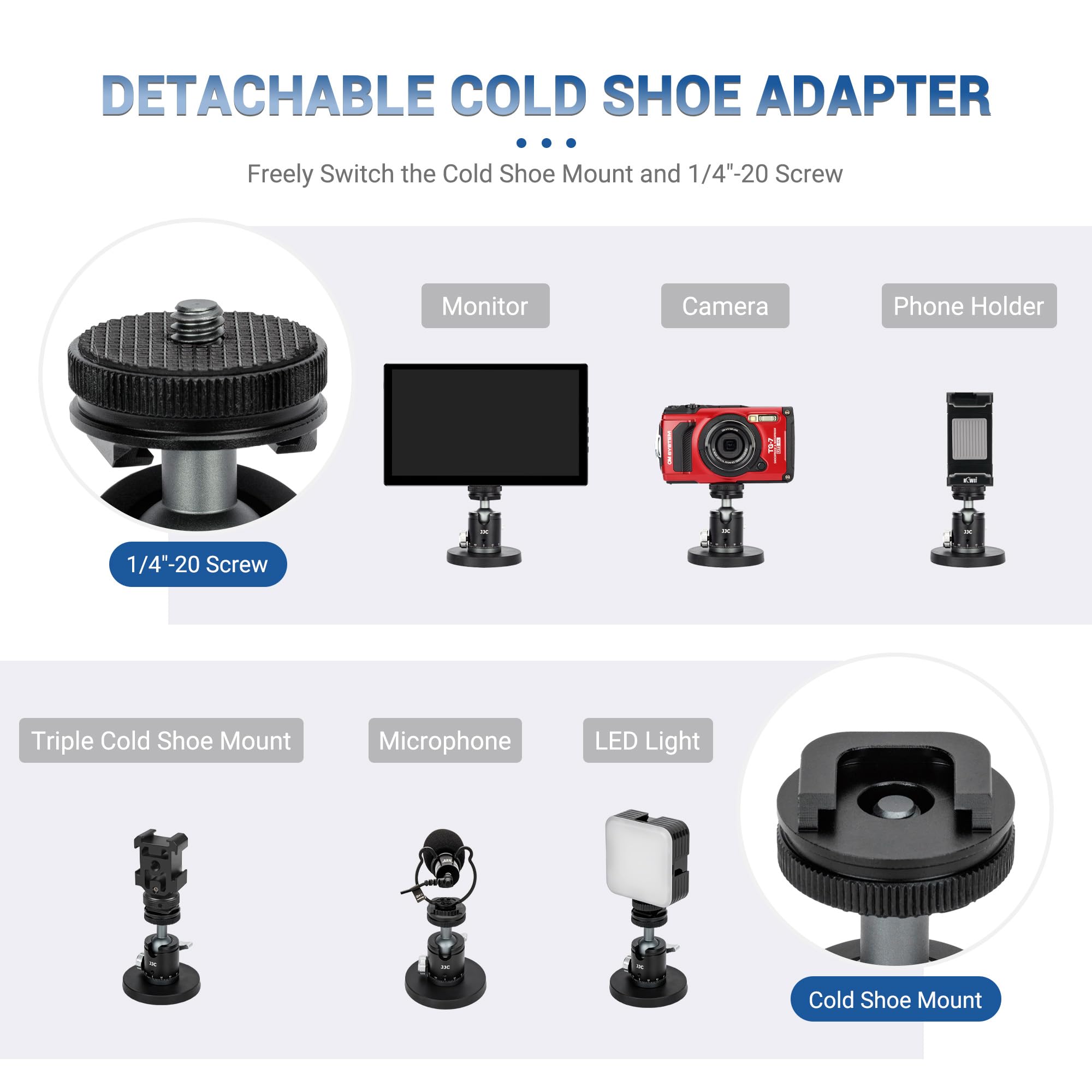 Amazon.com : JJC Metal Magnetic Camera Mount with Ball Head, 1/4