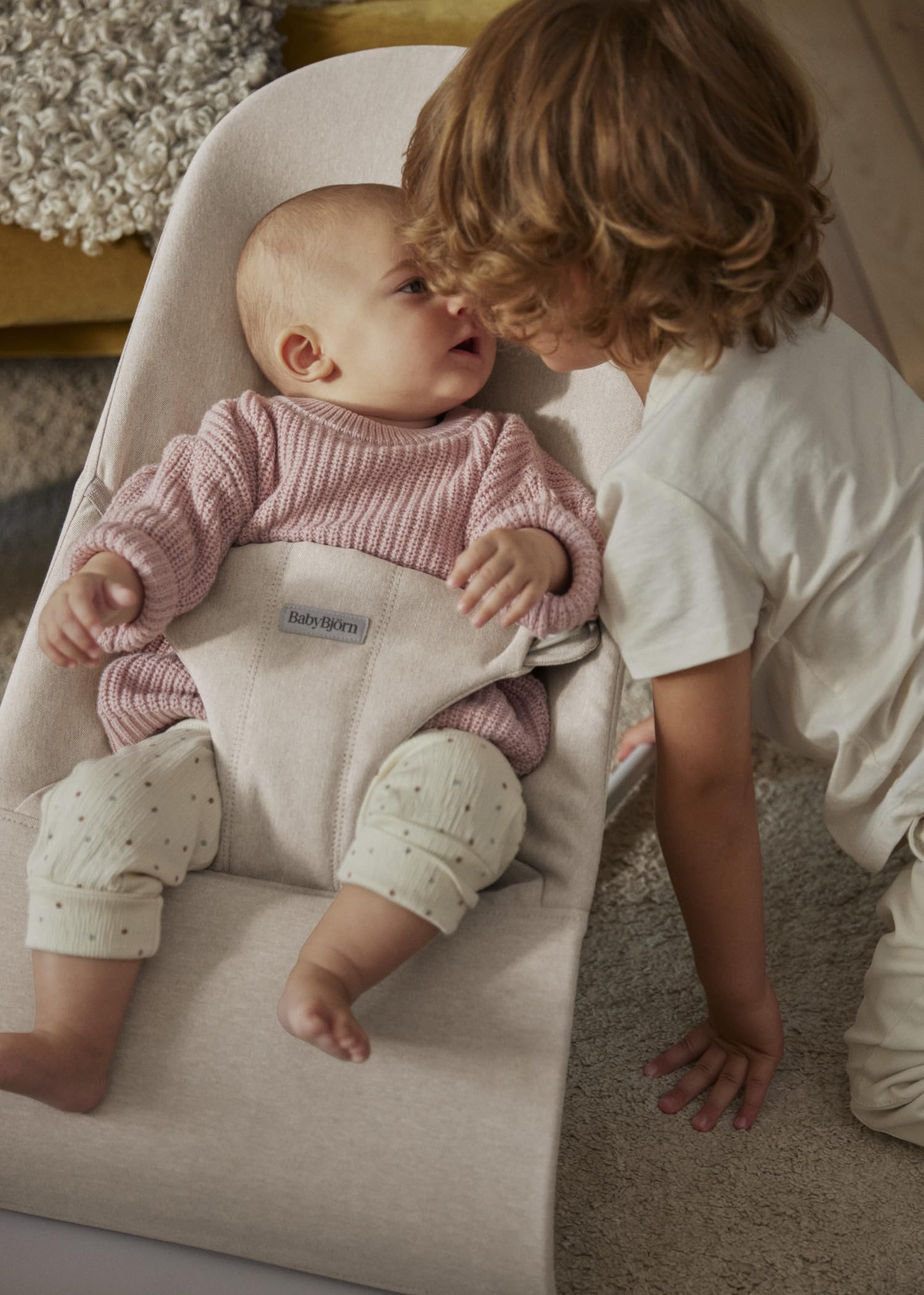 BabyBjörn Transat Bliss, Tissé chiné, Beige clair