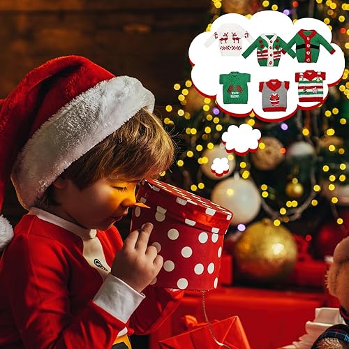 Miniatura 5 de Accesorios de elfo de Navidad, conjunto de accesorios de ropa de Navidad, conjunto de suéter de muñeca de elfo, ropa de punto, alce, árbol de