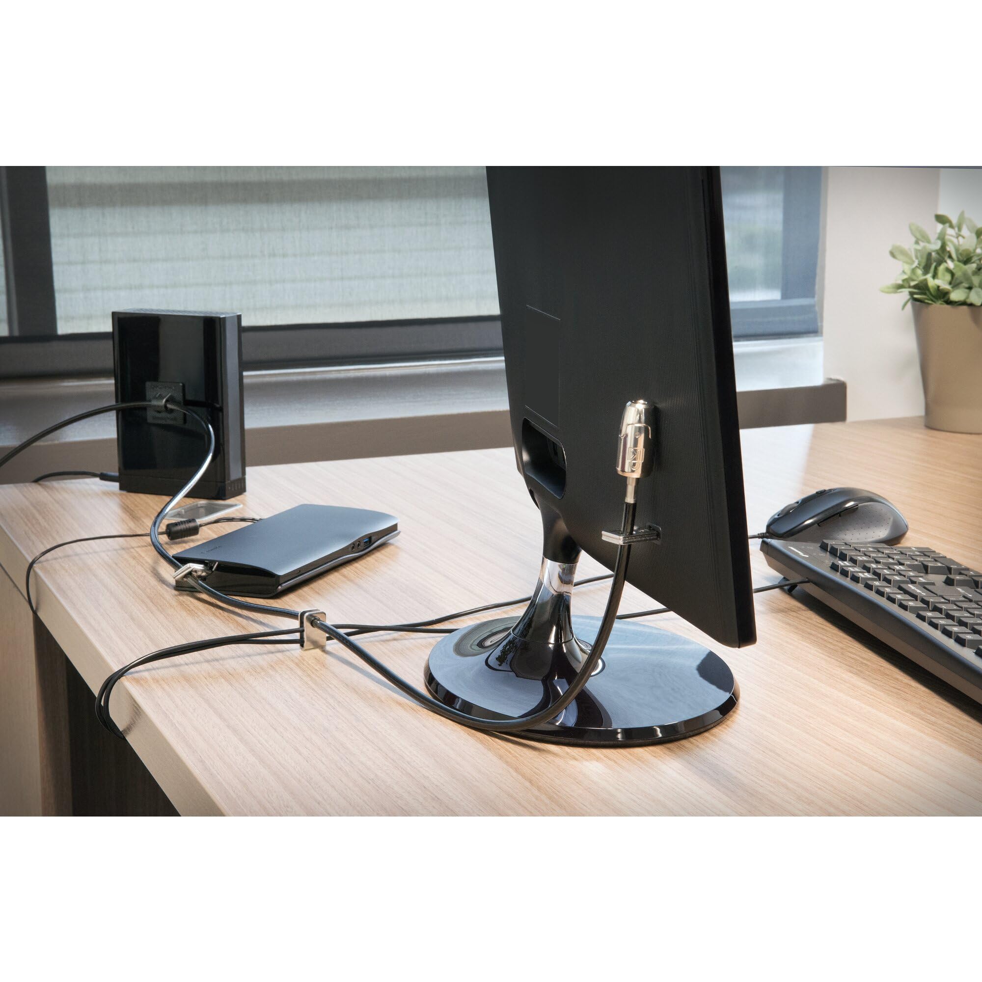 Kensington Desktop and Peripherals Standard Keyed Locking Kit 2.0 - Sicherheitskabelschloss - 2.4 m