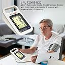 BPL Medical Technologies B20 Large Digital Blood Pressure Monitor|LCD Display|BP Apparatus for Home & Hospital|Hypertension & Managing Heart Health Device - White gallery image