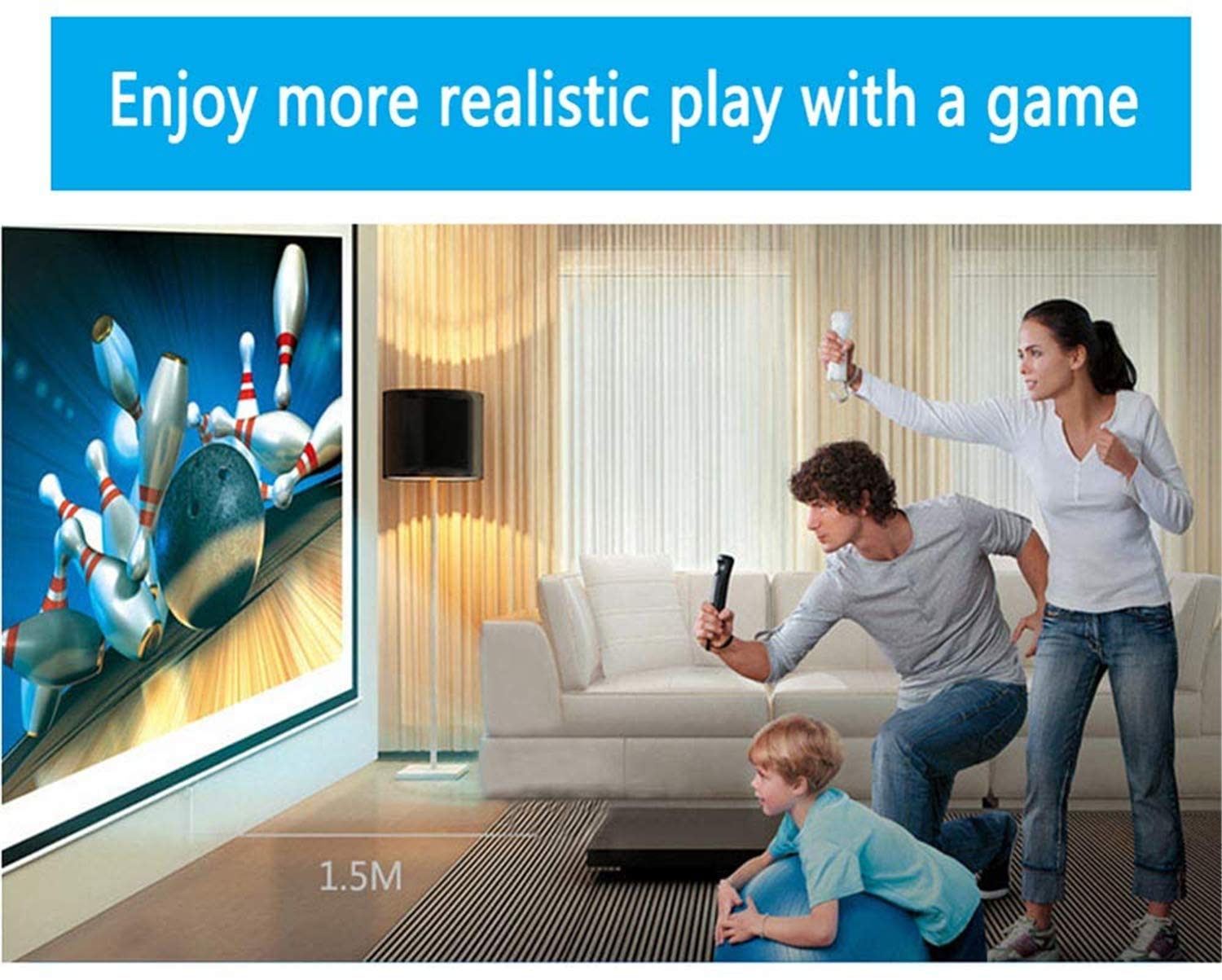 Remote Controller for Wii Nintendo,JUESTON Wii Remote and Nunchuck Controllers with Silicon Case for Wii and Wii U (Black)