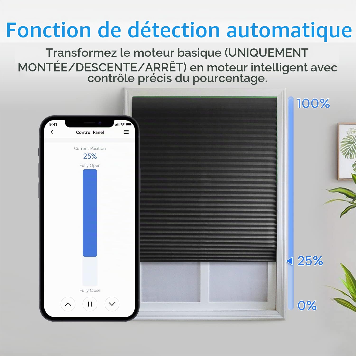 Interrupteur Volet Roulant Connecté (FIL NEUTRE REQUIS), 2 Interrupteurs de Rideau Compatible avec Alexa, Google Home et SmartThings, Contrôle de Pourcentage, Commande Vocale et Contrôle à Distance