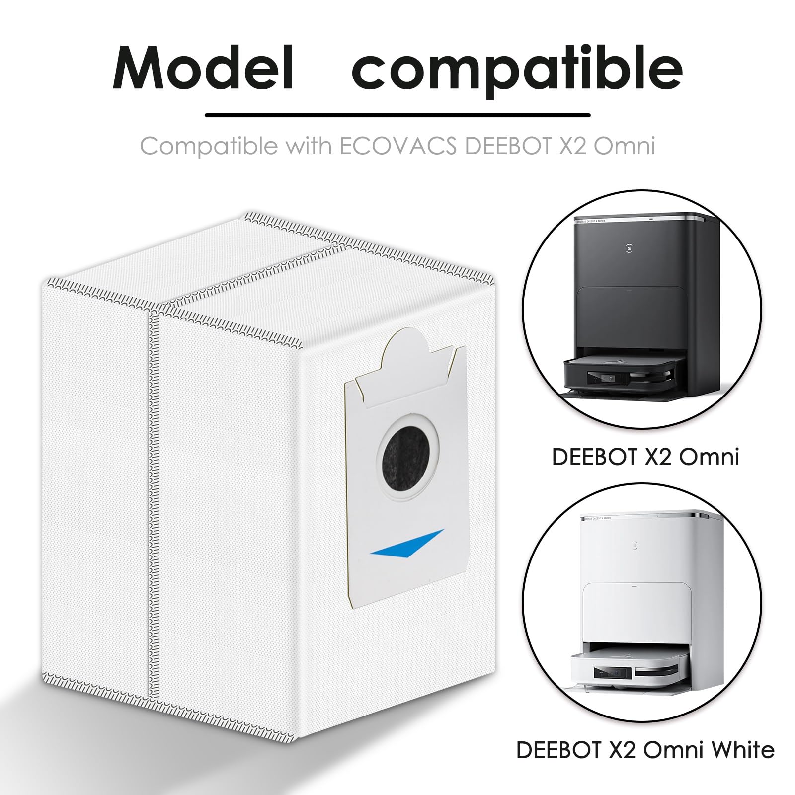 Sacchetti Per Aspirapolvere Ecovacs T30S/X5 Omni - 10 Pezzi Da 3L Antibatterici - Ricambi VIEWALL - Foto 3