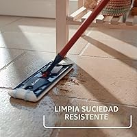 Vista 9 de O-Cedar H2prO Sistema de trapeador plano Herramienta de limpieza rápida Limpia con agua limpia Mopa de microfibra reutilizable y lavable a