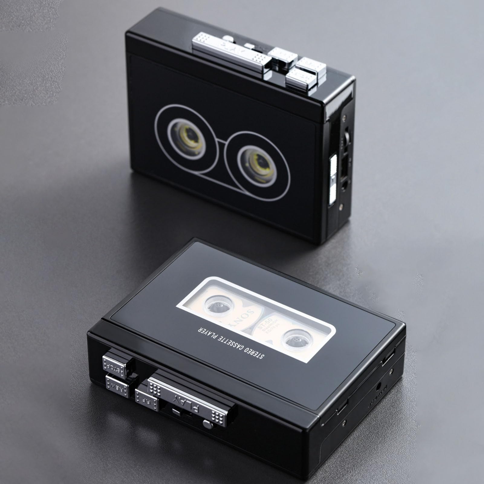 Eujgoov Lettore di Cassette Portatile, Registratore di Cassette Stereo 5.0 con Radio FM e Convertitore MP3 per Amanti della Musica e Appassionati di Nostalgia (B)