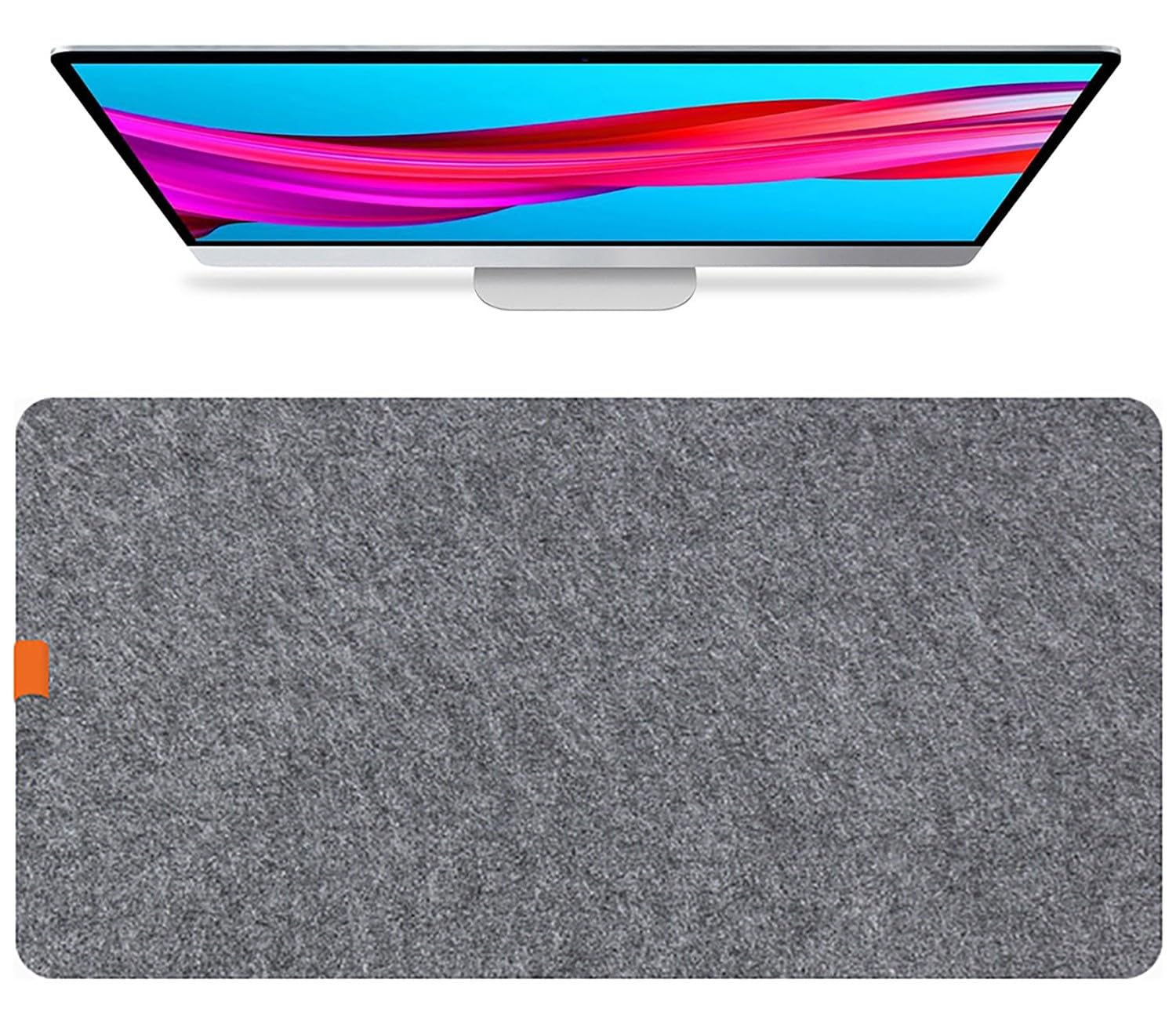 Tappetino antiscivolo multiuso in feltro per scrivania, Tappetino per tastiera e mouse da gioco di grandi dimensioni per l'installazione del computer(LightGray,160x80cm)