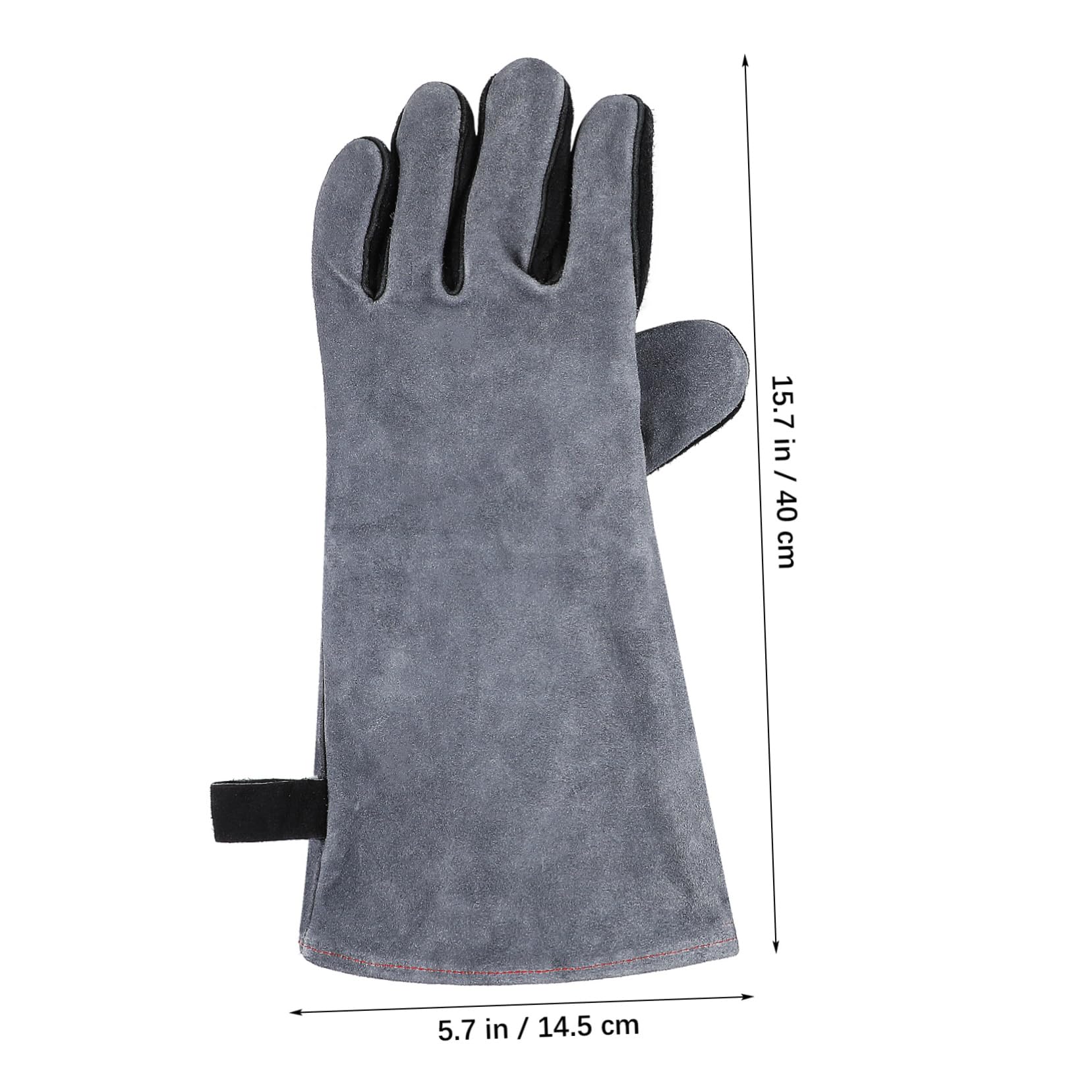 FUNOMOCYA Men's Welding Gloves Heat-Resistant Utility Gloves Cold Weather Work High Temp Protection Extended Wrist Hand Protectors