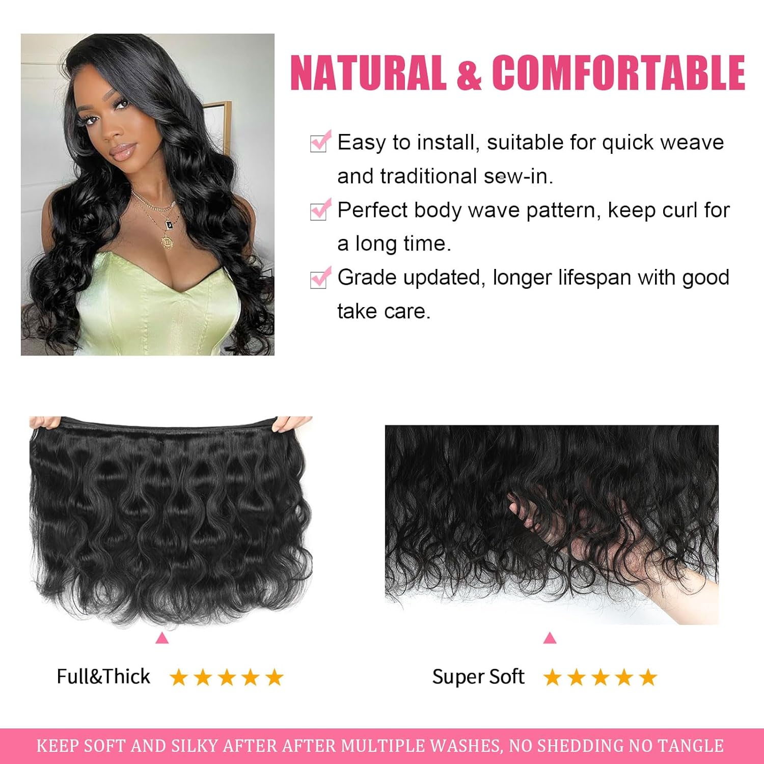 Body Wave Human Hair Bundles 40 Inch 100% Unprocessed Raw Indian Virgin Hair Body Wave 12A Quick Weave Bundles Real Human Hair Extensions