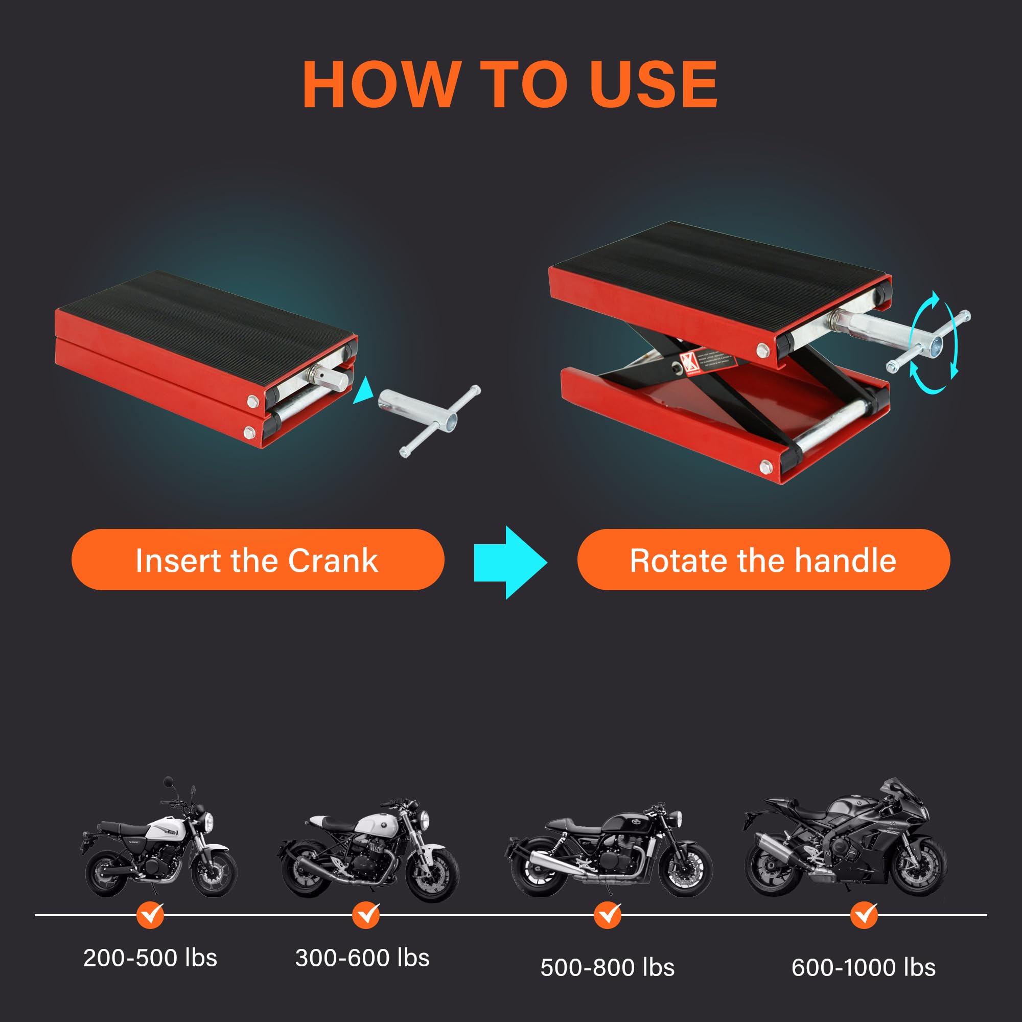 Amazon.com: ZENY 1100 LB Wide Deck Motorcycle Center Scissor Lift