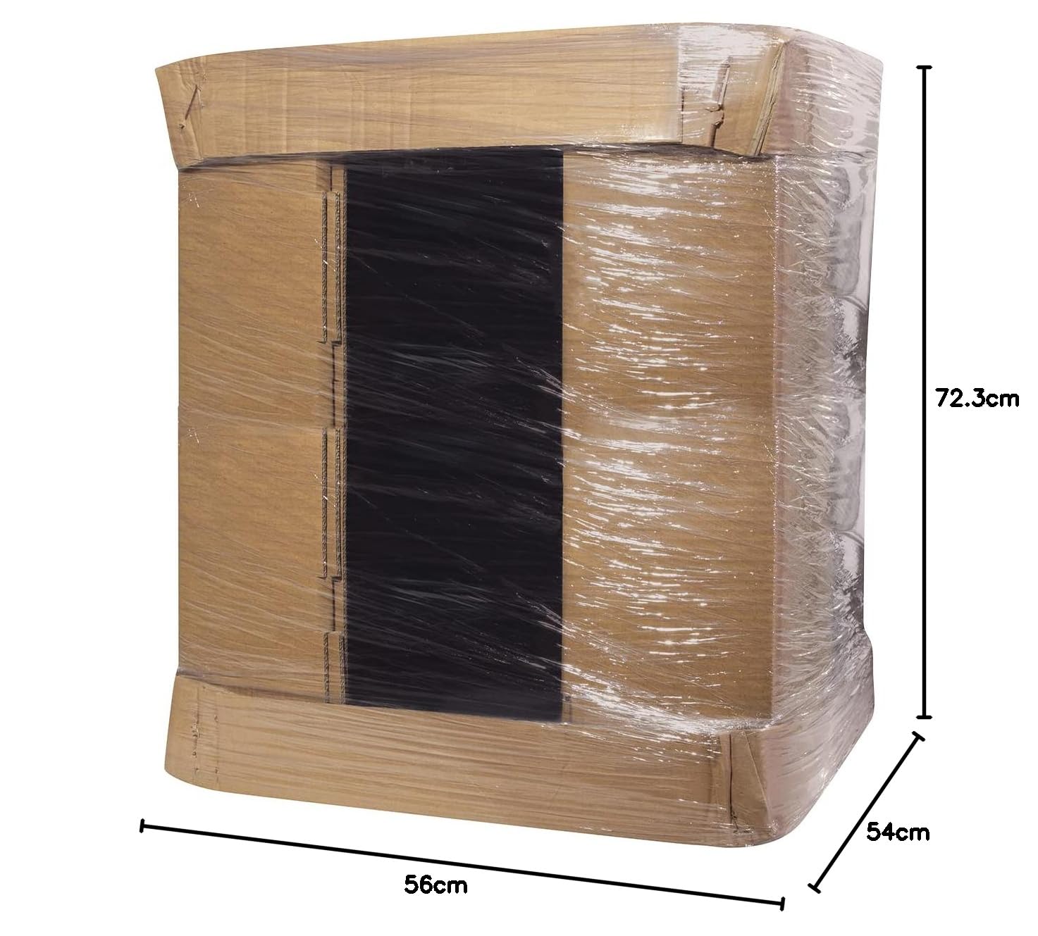 LogiLink W15A54B ECO Wandschrank 15HE (560mm Tiefe), Flat Pack (unmontiert), 48,26 cm (19 Zoll) schwarz