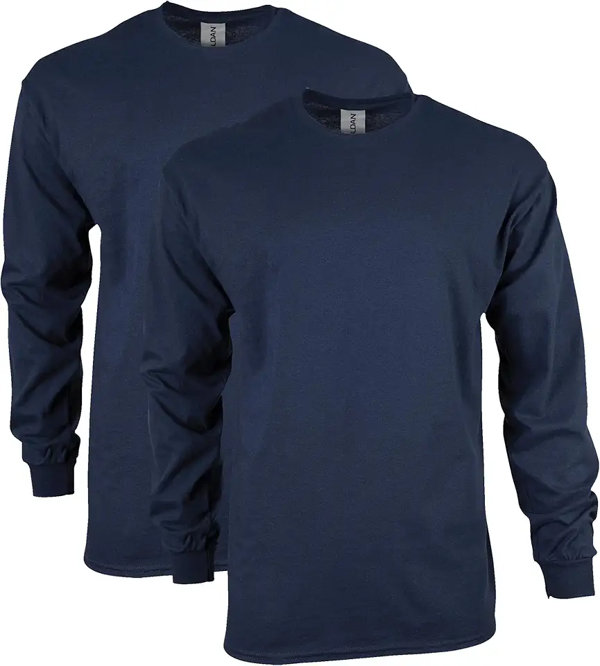 Gildan Adult Ultra Cotton Long Sleeve T-Shirt, Style G2400, Multipack OEKO-TEX STANDARD 100