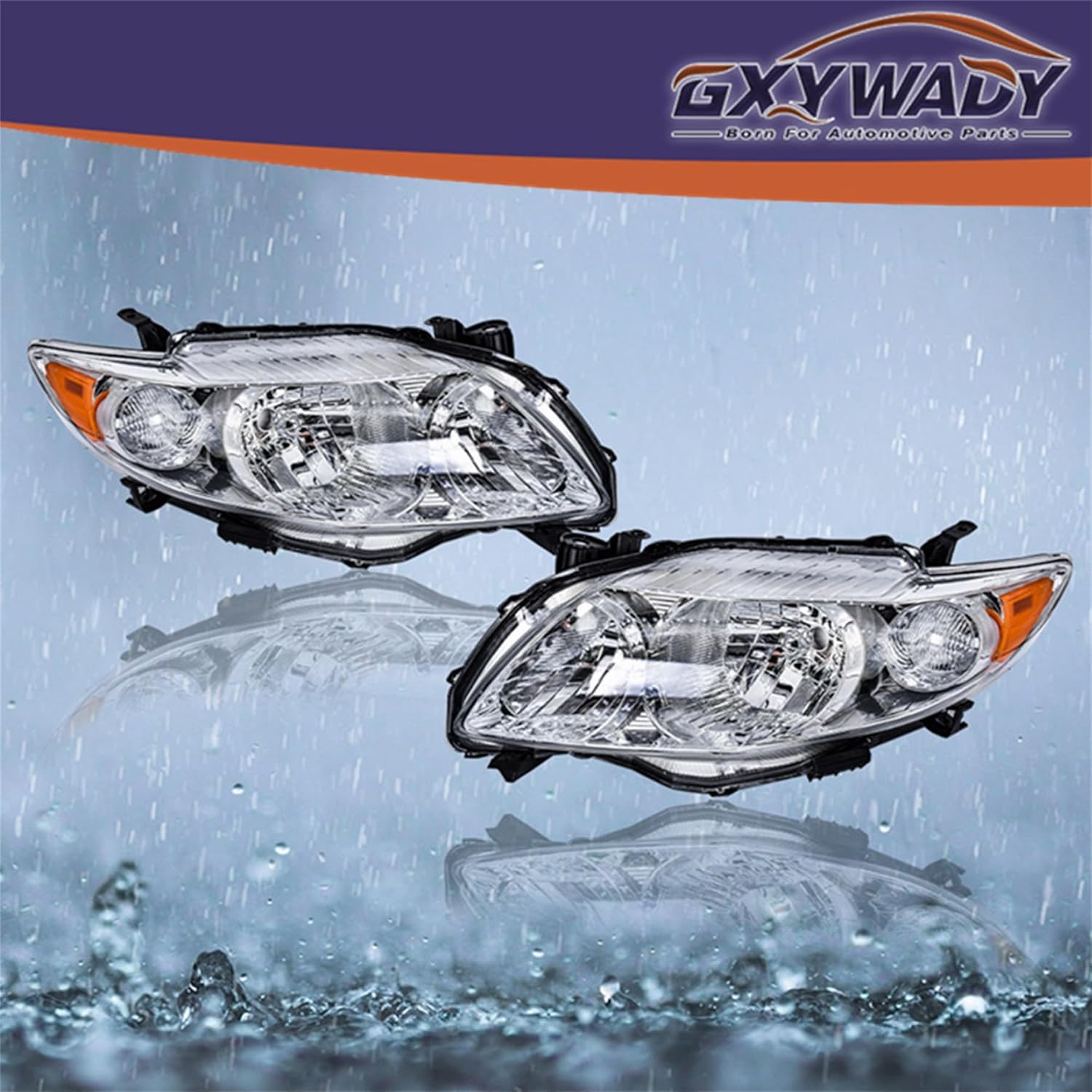 GXYWADY Driver Passenger Side Headlight Assembly Replacement for Corolla 2009 2010 Headlight Assembly Replacement for 8115002670 8111002670 8115002680 8111002680