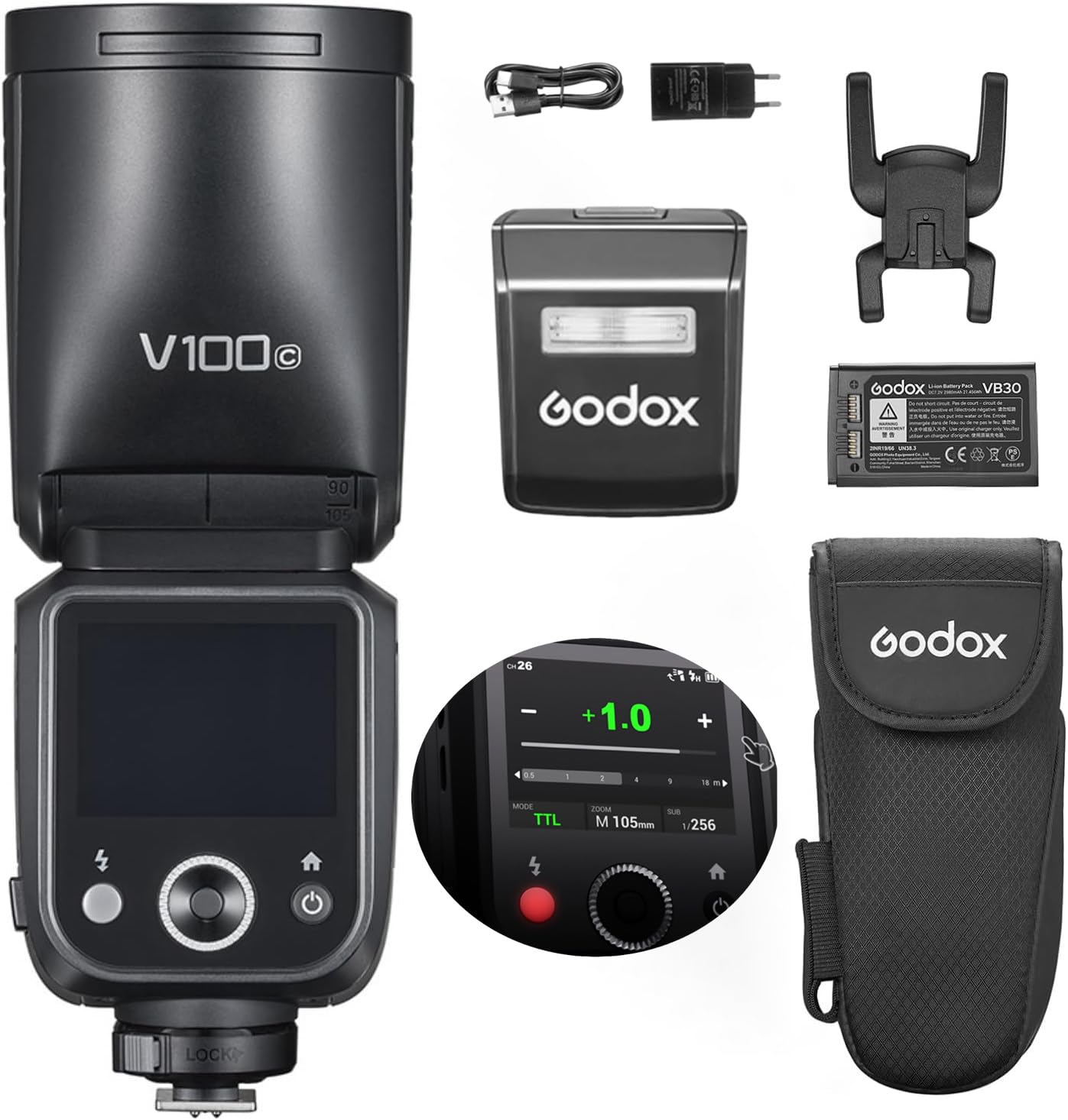 Amazon | 【Godox正規代理店】Godox V100C V100-C100Ws TTL フラッシュ